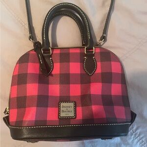 NWT Dooney & Bourke pink and black plaid purse